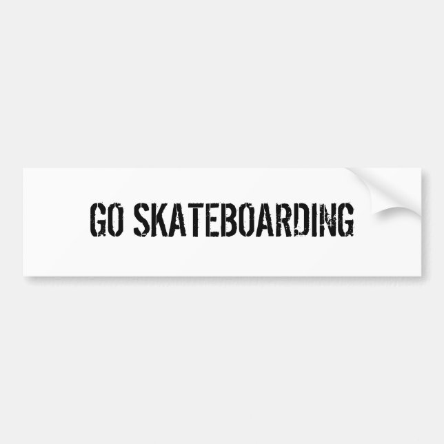 GÅ SKATEBOARDING BILDEKAL (Framsidan)