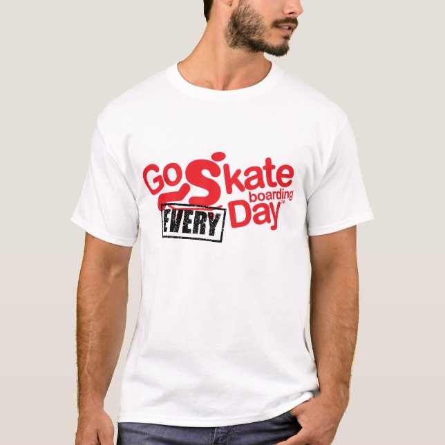 gå skateboarding "varje" dagt-skjorta tröja (Framsida)