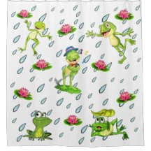 Gå snart till Frog Shower Curtain