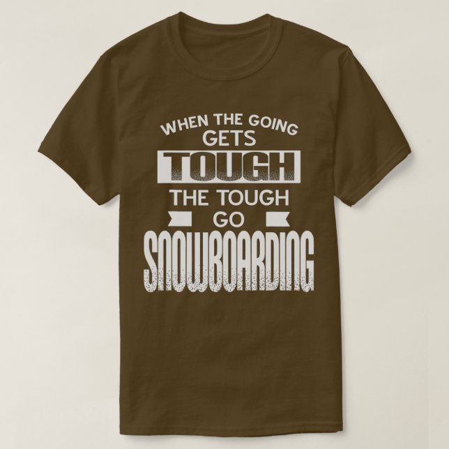 Gå snowboarding t shirt (Design framsida)