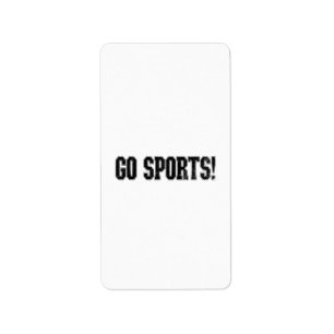 Gå Sport! Rolig Vintage Sport Sport Fan Gå Sport Adressetikett