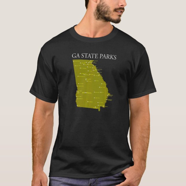 Ga State Parker Wearable Georgia State Park Checkl T Shirt (Framsida)