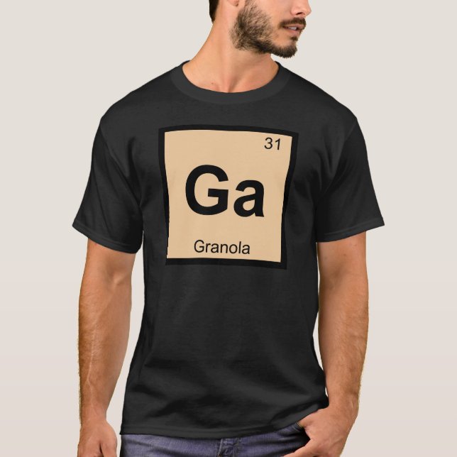 Ga - Symbol för bord för Granolakemi periodiskt T Shirt (Framsida)
