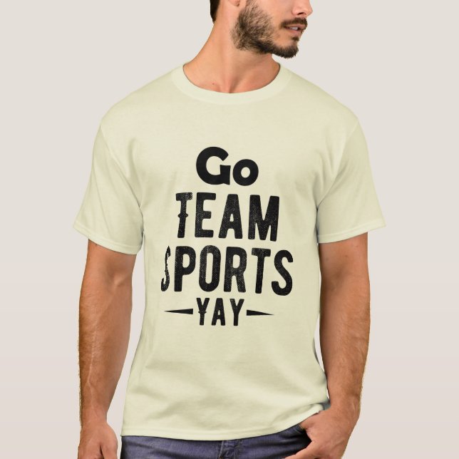 Gå Team Sport Ja t-shirt design (Framsida)