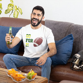 Gå till 2 fotbollslag Färg Grönt och Guld T Shirt