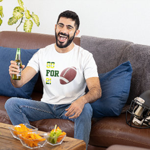 Gå till 2 fotbollslag Färg Grönt och Guld T Shirt
