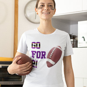 Gå till 2 fotbollslag Färger Lila Black T Shirt