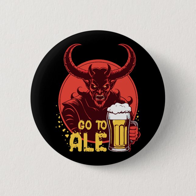 Gå till Ale - Satan dricker öl Knapp (Framsida)
