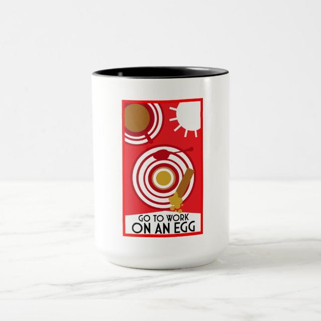 Gå till arbetet med en äggväggskonst mugg (Center)