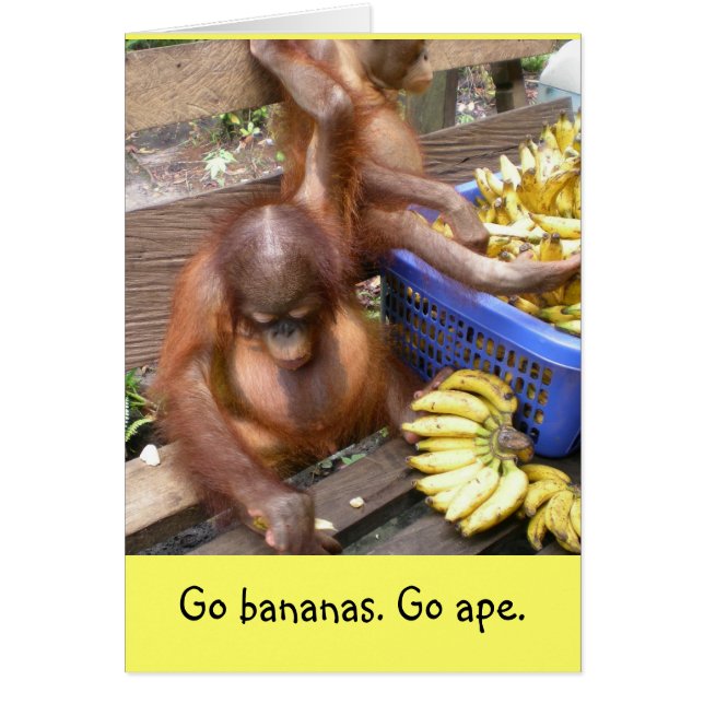 Gå till Bananas. Gå förbi Hälsningskort (Framsidan)
