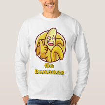 Gå till Bananas! Långärmad T-Shirt | Roligt Grafik