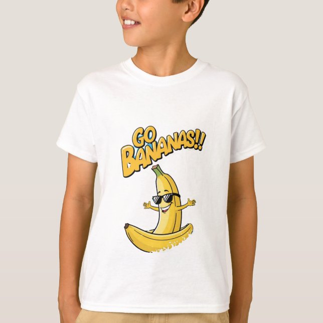 Gå till Bananas! Surfing Banana Kids' T-Shirt (Framsida)