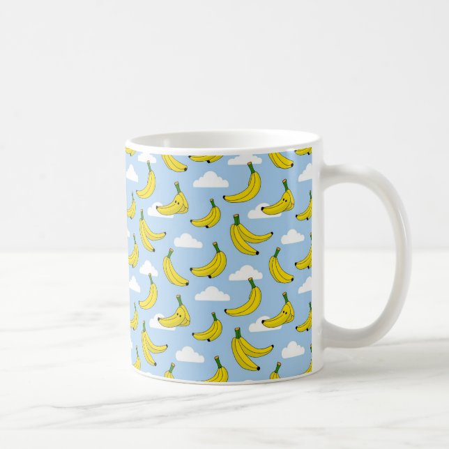 Gå till Bananer med finstig design Kaffemugg (Höger)