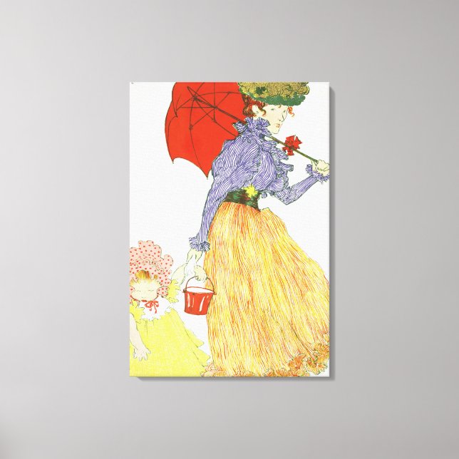 Gå till Beach, från "L'Estampe Moderne", publ Canvastryck (Framsida)