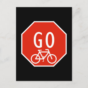 Gå till Bike-tecken Vykort