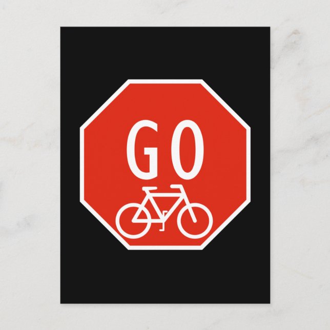 Gå till Bike-tecken Vykort (Framsida)