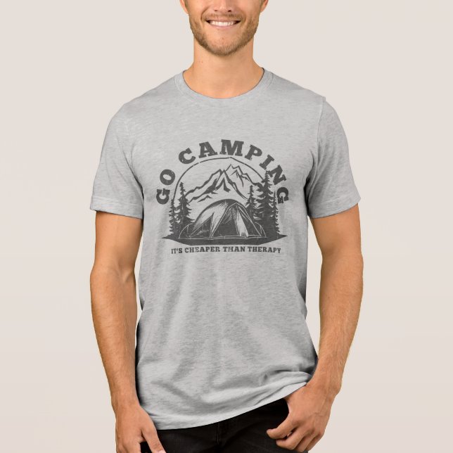 Gå till Camping Billaper than Therapy Funny Quote T Shirt (Framsida)