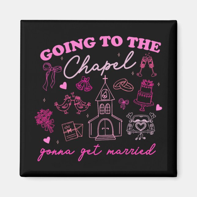 Gå till Chapel och gift Bröllop Vibe Magnet (Framsidan)