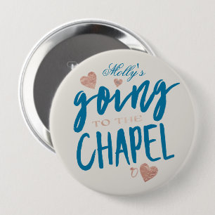 Gå till Chapel-Party-designen Personligt bröllp Knapp