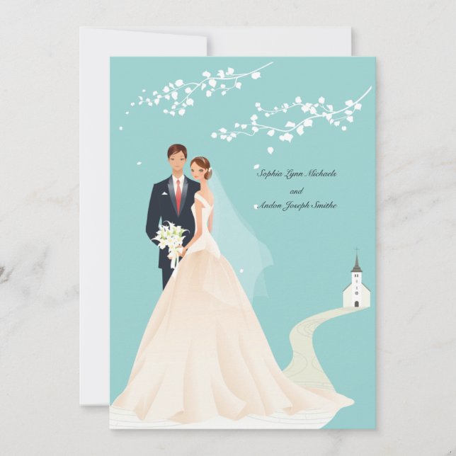 Gå till Chapelbröllopsinbjudningen Inbjudningar (Framsida)