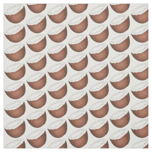 Gå till Coconuts! Tropical Island Beach Coconut Fr Tyg (Provkarta)