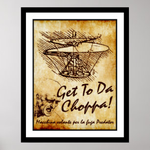Gå till Da Choppa - Leonardo da Vinci Helicopter Poster