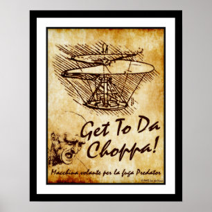 Gå till Da Choppa - Leonardo da Vinci Helicopter Poster