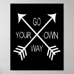 Gå till din egen pil Motivational Ord Poster