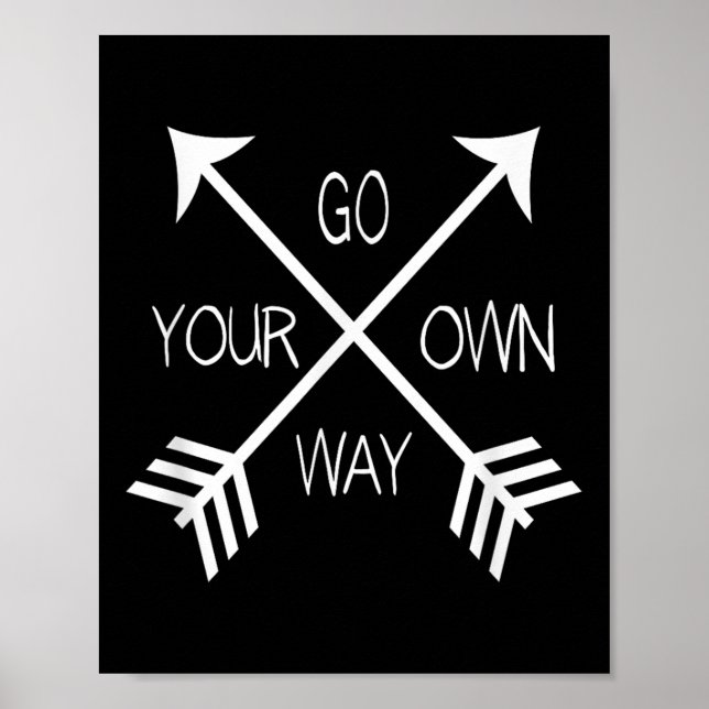 Gå till din egen pil Motivational Ord Poster (Framsidan)