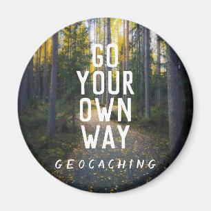 Gå till ditt eget sätt att Geocaching Anpassning Magnet