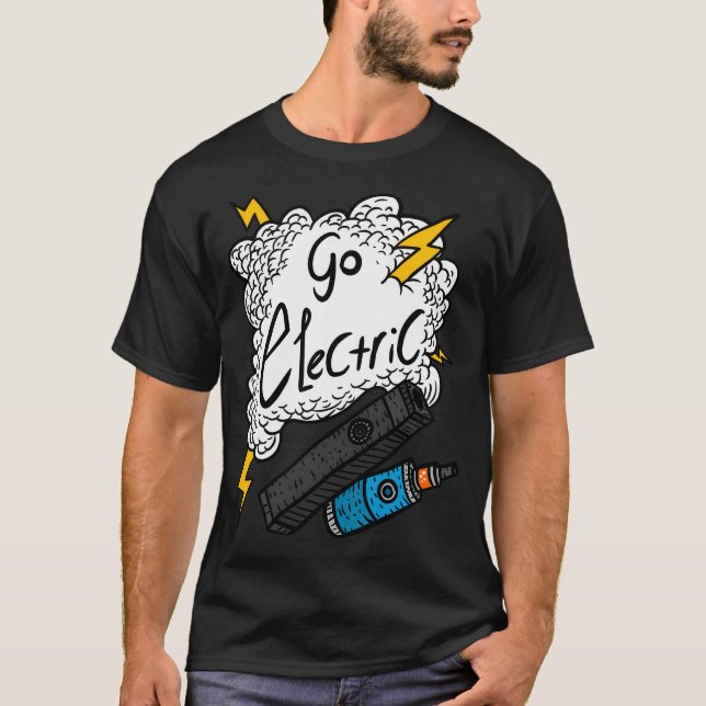 Gå till Electric. Avfallande Märkre. Vape och Thun T Shirt (Framsida)