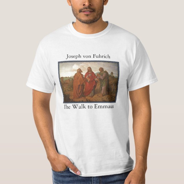 Gå till Emmaus manar tänder skjortan Tee Shirt (Framsida)