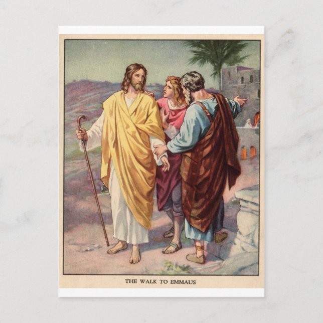 Gå till emmaus vykort (Framsida)