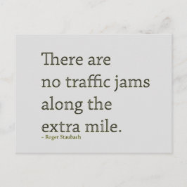 Gå till Extra Mile - vykort för motivation