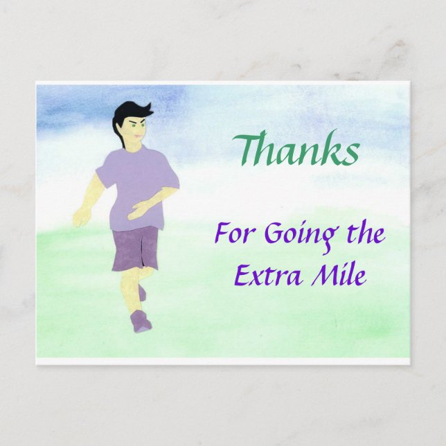 Gå till Extra Mile-vykortet Vykort (Framsida)