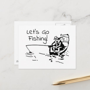 Gå till fiskedag vykort