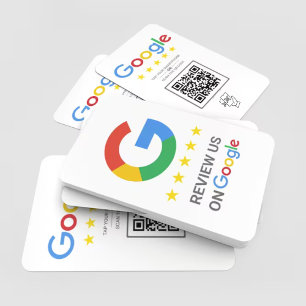 Gå till Google Review QR Code Tap för att granska Visitkort