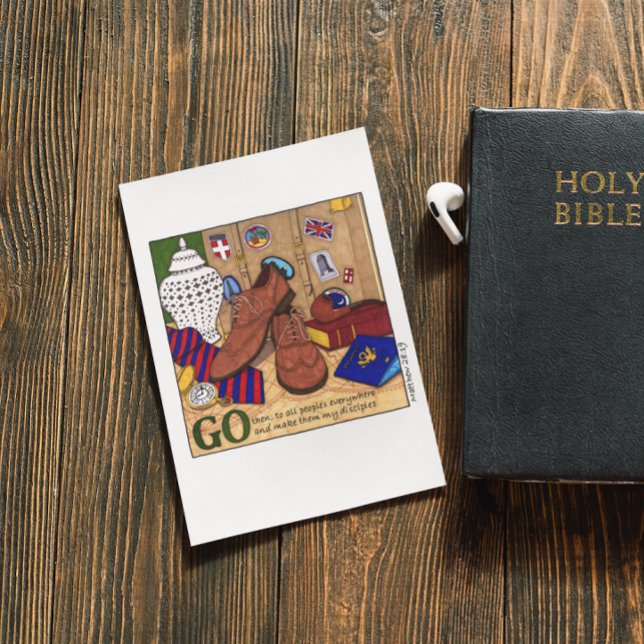 Gå till Gör disciples Pastor-uppskattningskort Tack Kort (Skapare uppladdad)