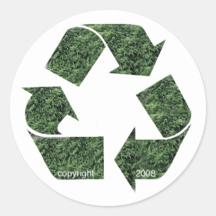 Gå till Green Sticker Runt Klistermärke