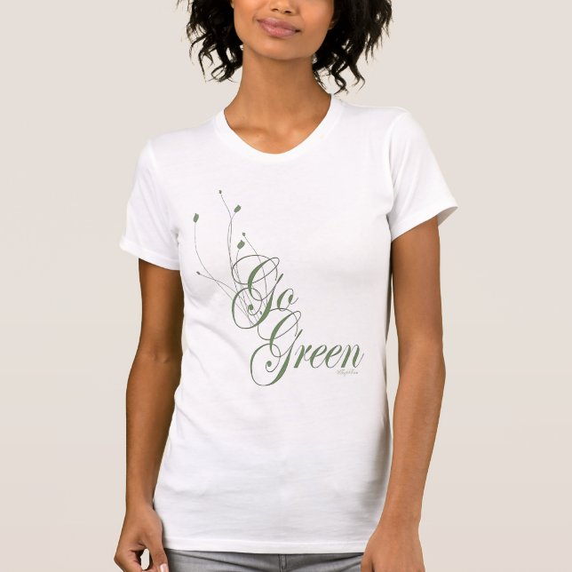 Gå till grön Blommigt Tee (Framsida)
