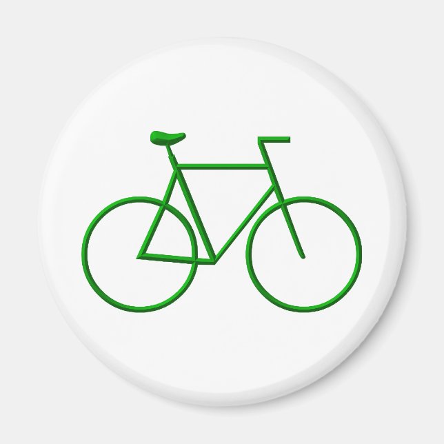 Gå till grön cykel magnet (Framsidan)