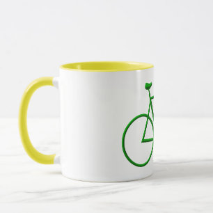 Gå till grön cykel mugg