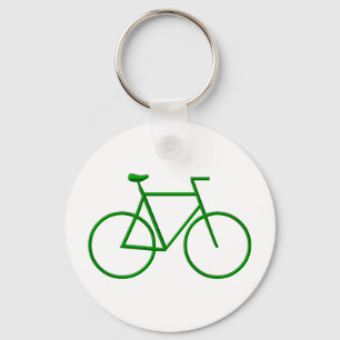 Gå till grön cykel nyckelring