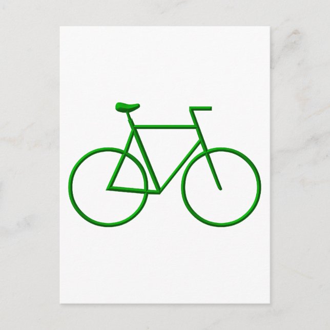 Gå till grön cykel vykort (Framsida)
