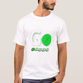 Gå till grön, minimalistisk typografi Miljögrafik T Shirt