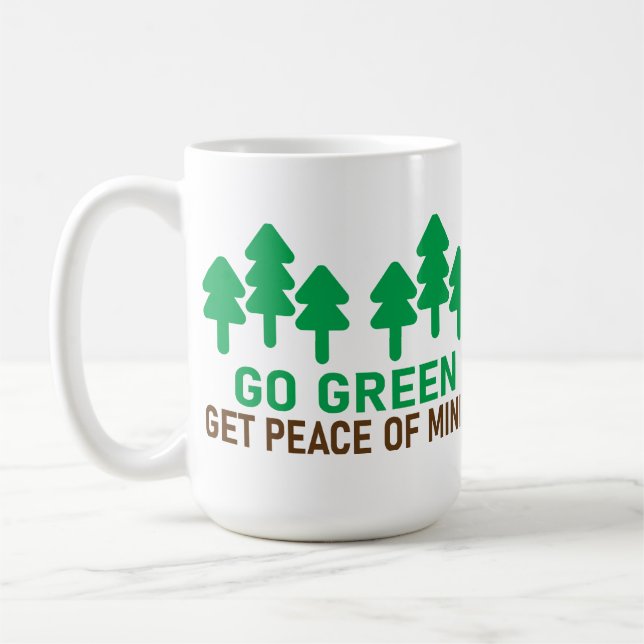 Gå till Grön motivationsdesign med offert. Kaffemugg (Vänster)