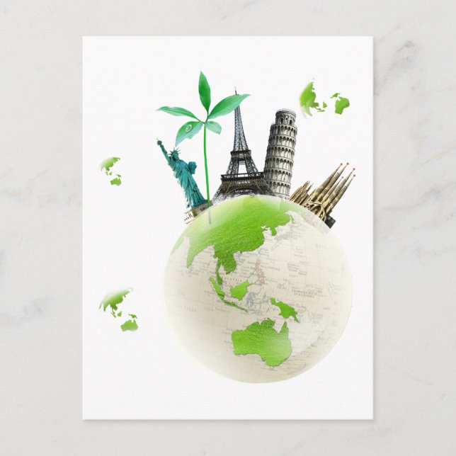 Gå till Grönt! Vykort (Framsida)