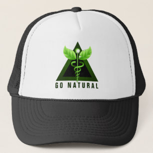 Gå till Grönten Caduceus Icon Symbol för naturtera Keps