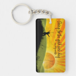 "Gå till guld" - bekräftelse av motivation Nyckelring