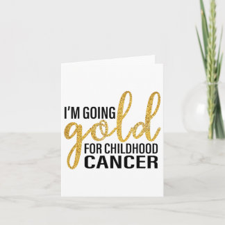 Gå till Guld för barncancermedvetandegörande Kort